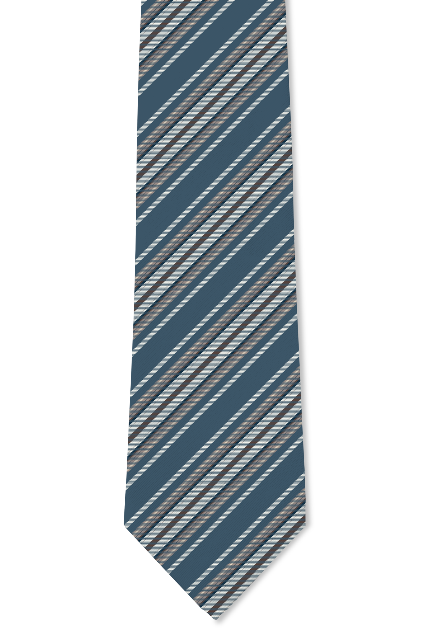 Sawyer - Vintage Blue & Brown Striped Tie