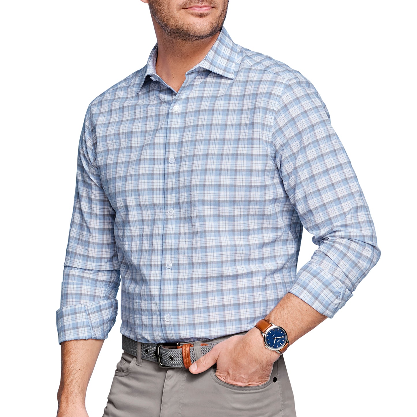 J&M Linen Blend Dress Shirt