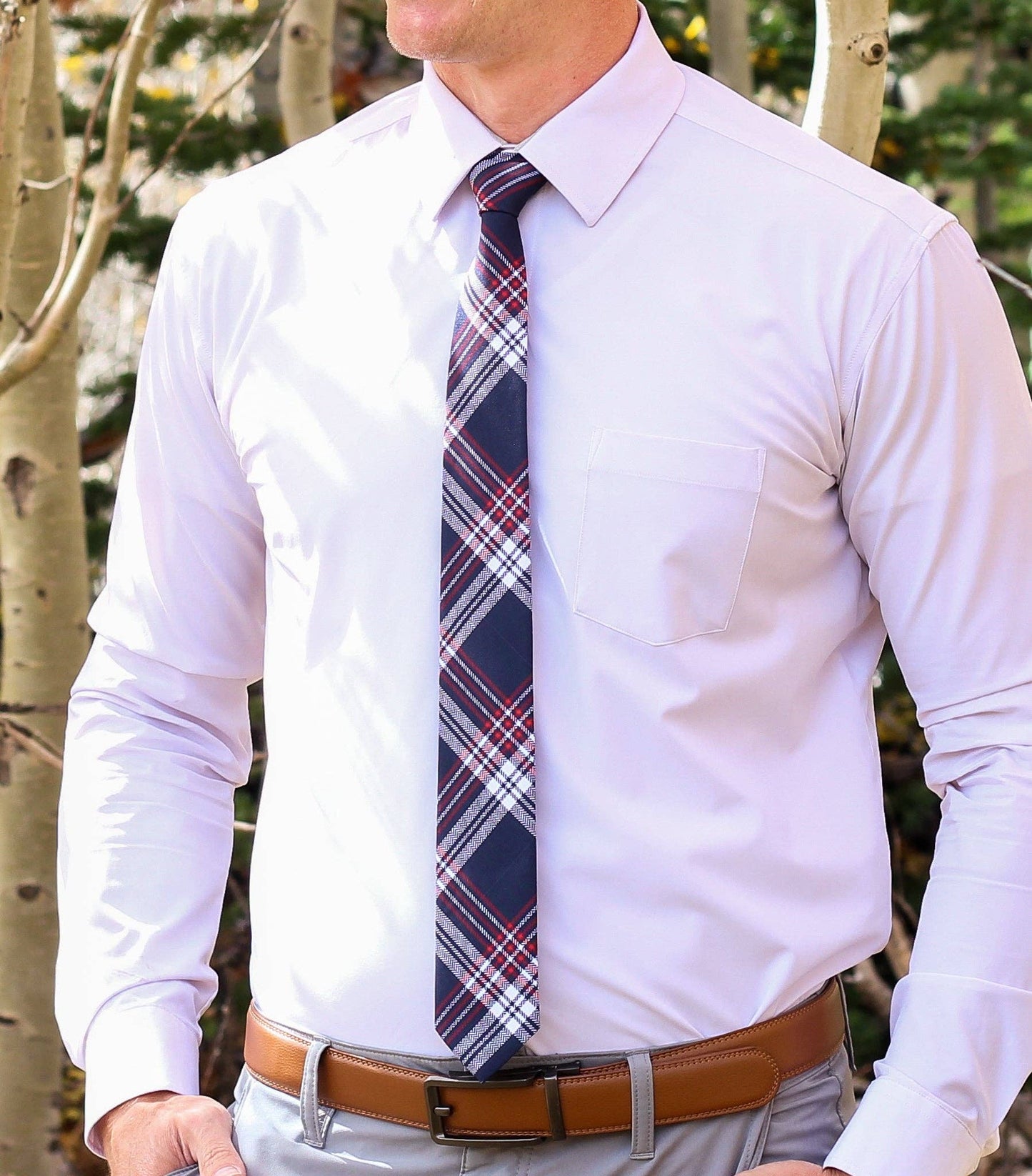 Paul - Red & Blue Flannel Tie