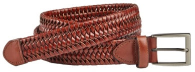 Stretch Leather Braided Belt