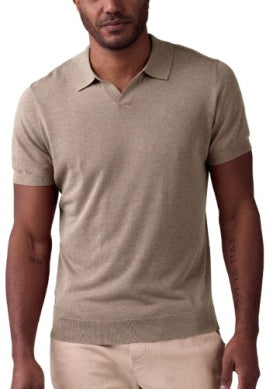 Summer Linen-Blend Knit Polo