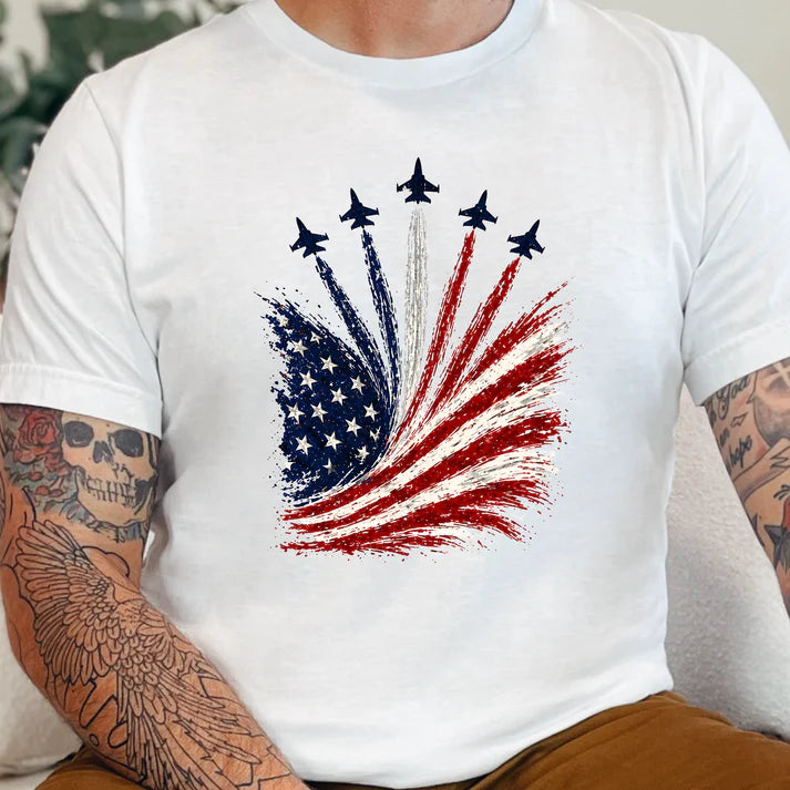 Flag w/ Jets - Graphic Tee