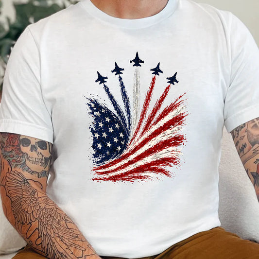 Flag w/ Jets - Graphic Tee