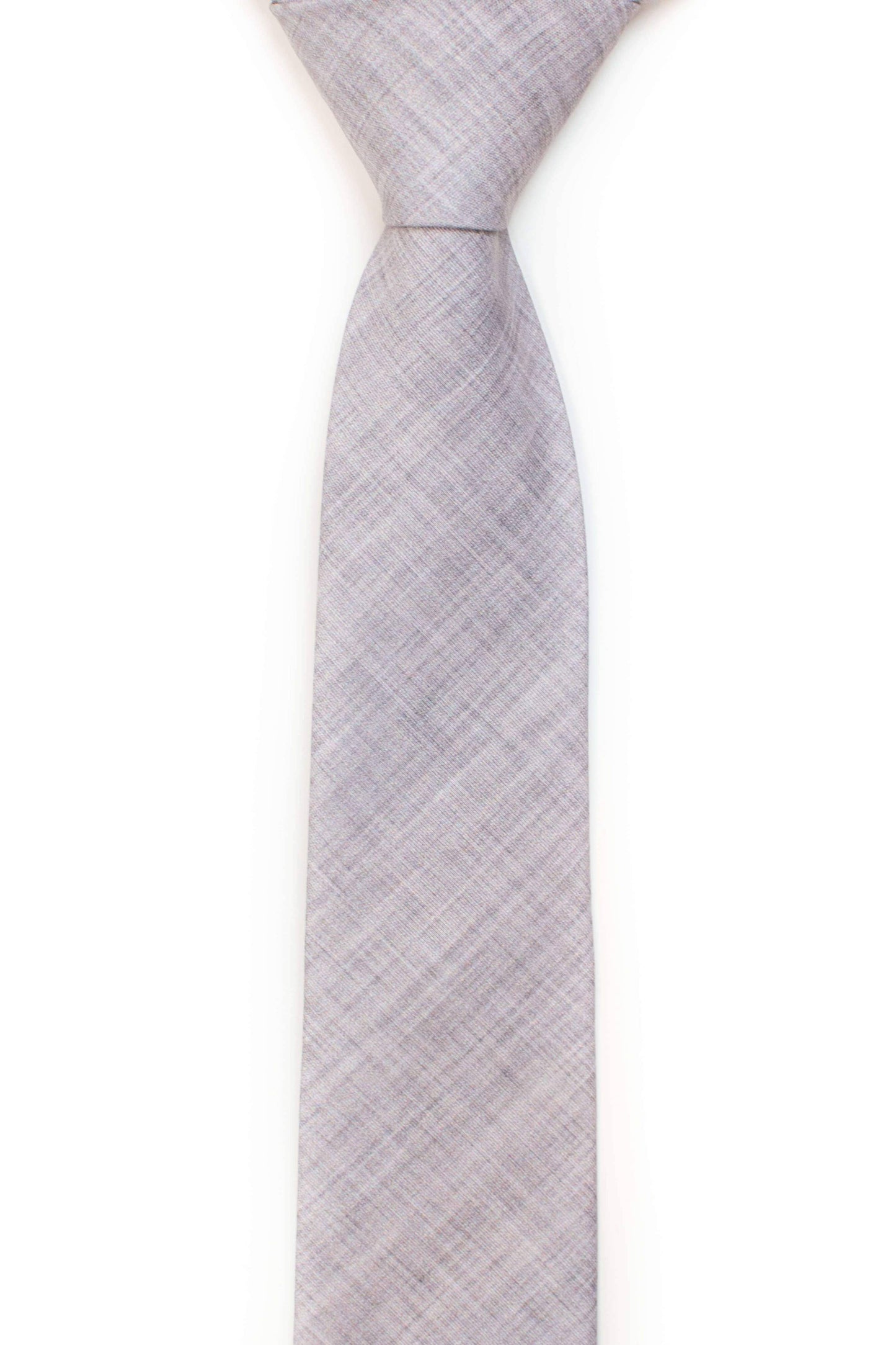 Asher -Textured Solid Grey Tie