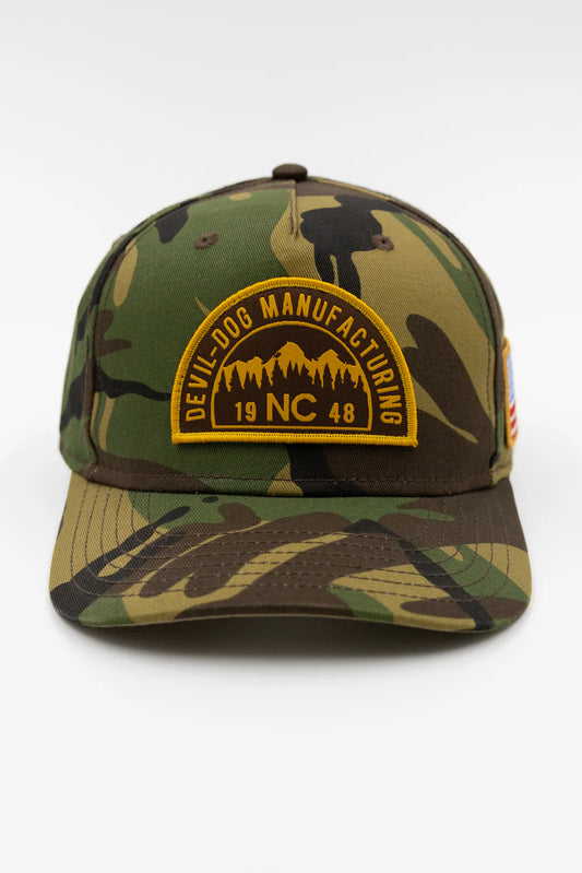 5 Panel Adjustable Cap - Patch Camo