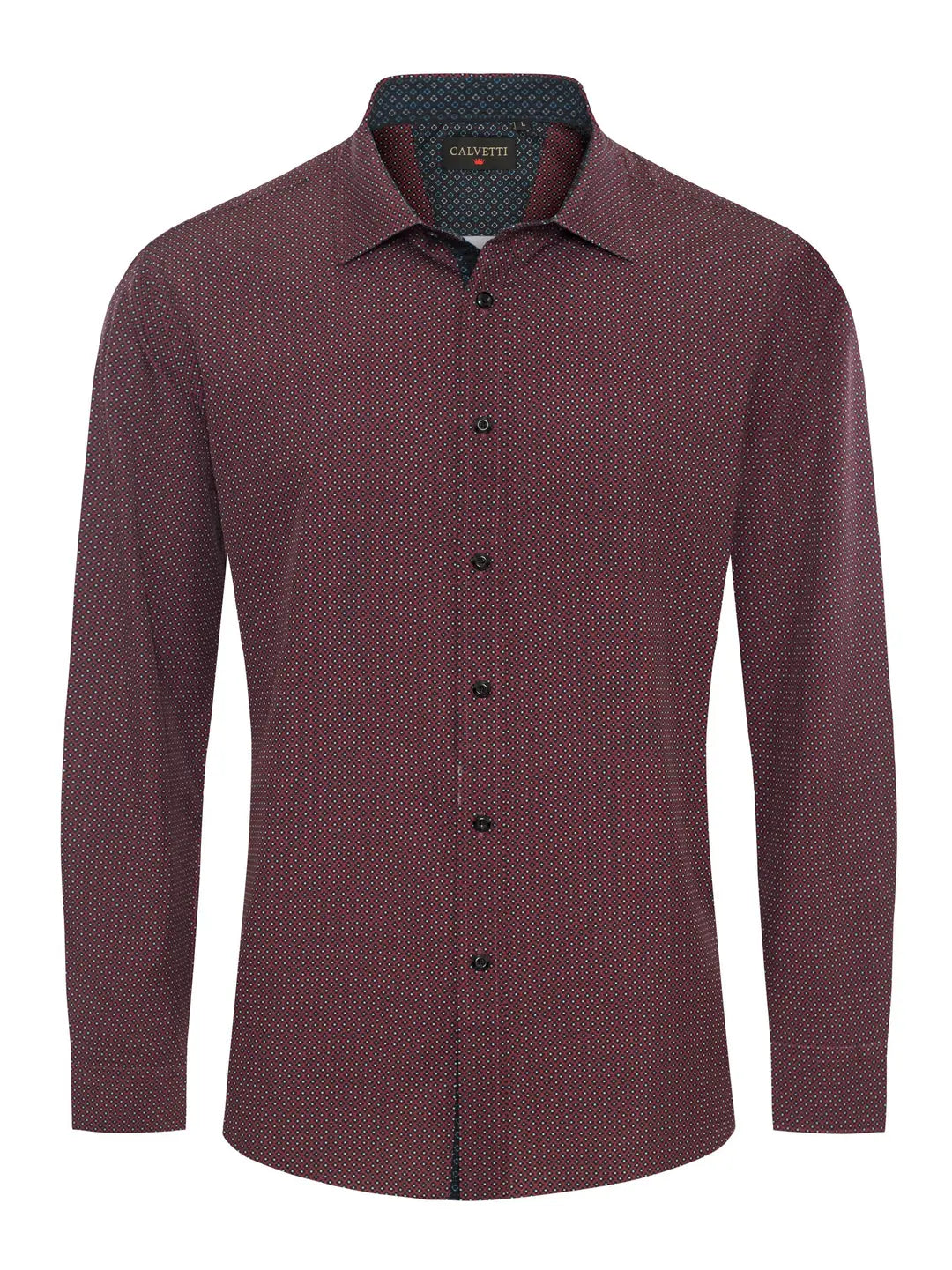 Long Sleeve Printed Button Dress Shirts