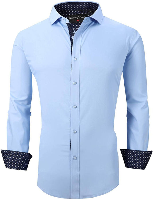 Wrinkle Free Regular Long Sleeve Dress Shirts