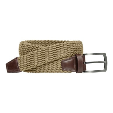 Leather Tipped Woven Belt