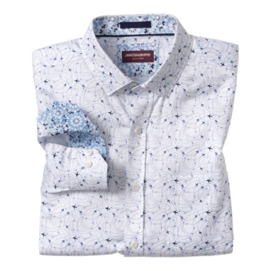 J&M Airplane Print Cotton Shirt