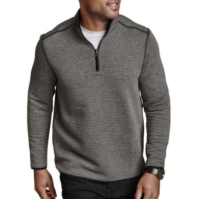 J&M Reversible Channel Quilted Quarter Zip